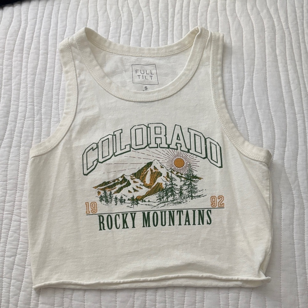 Full Tilt Kids White Colorado Tank Top